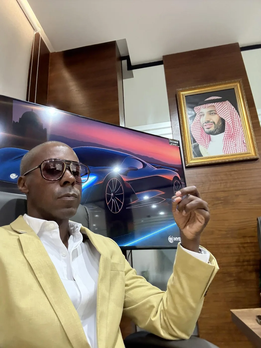 Shannon Allen in a meeting room in Riyadh